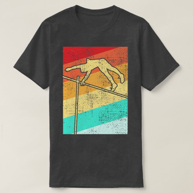 Pole Vaulting Retro Vintage 4 T-Shirt (Design Front)