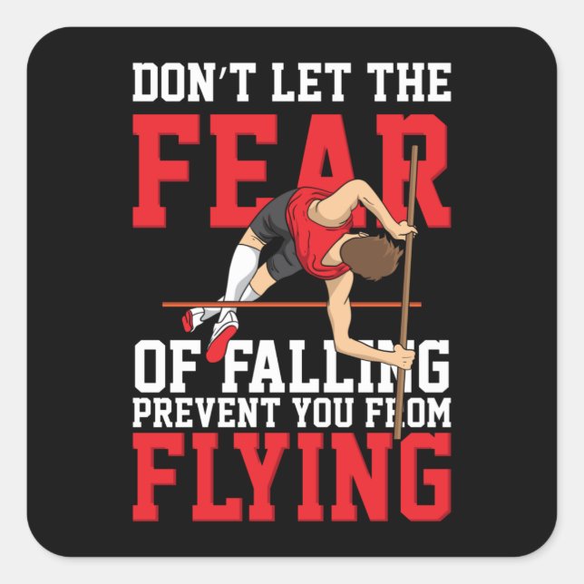 Pole Vaulting Sport Square Sticker (Front)