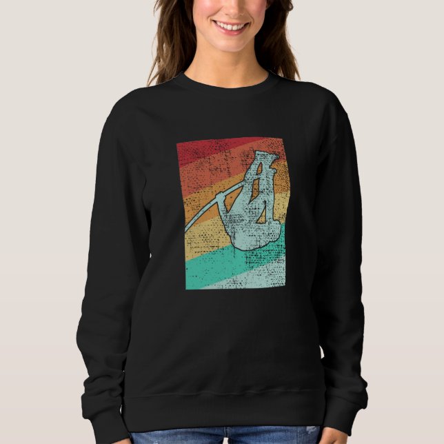 Pole Vaulting Vintage Retro Sweatshirt (Front)
