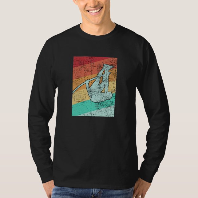 Pole Vaulting Vintage Retro T-Shirt (Front)