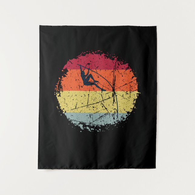 Pole Vaulting Vintage Tapestry (Front)