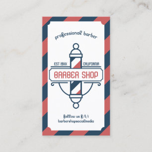Pole Vintage Barber Shop Business Card
