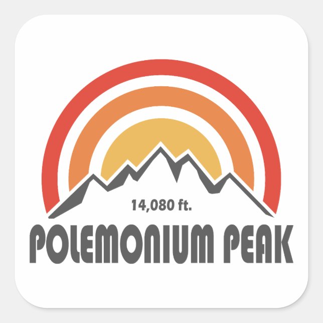 Polemonium Peak California Square Sticker (Front)