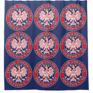 Poletown Michigan Polish Shower Curtain