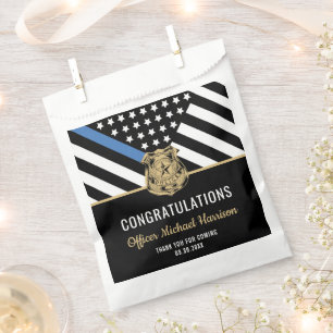 Police Academy Blue Line Congratulation Graduation Favour Bags