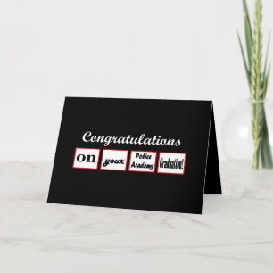 Police Academy Grad CUSTOM NAME Congratulations - Card