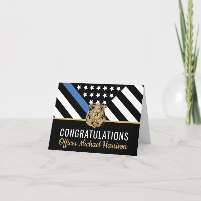 Police Academy Graduation Congratulations Card (Front)