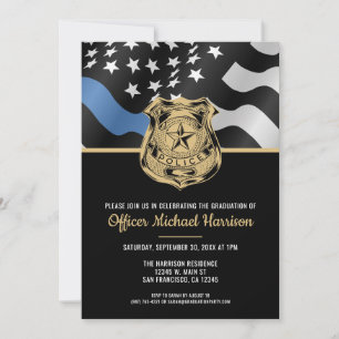 Police Academy Graduation Law Enforcement Officer Invitation