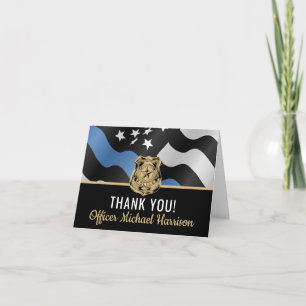 Police Academy Graduation Law Enforcement Officer Thank You Card