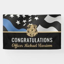 Police Academy Graduation Party Congratulations Banner