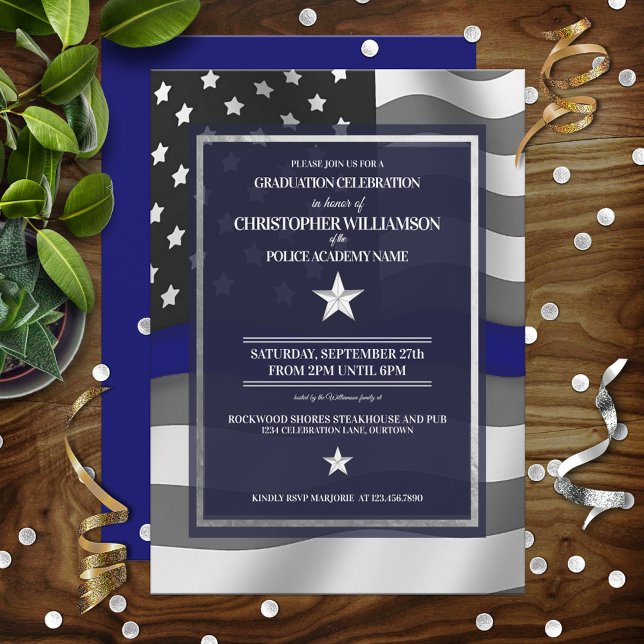 Police Academy Graduation Party Invitation (Creator Uploaded)