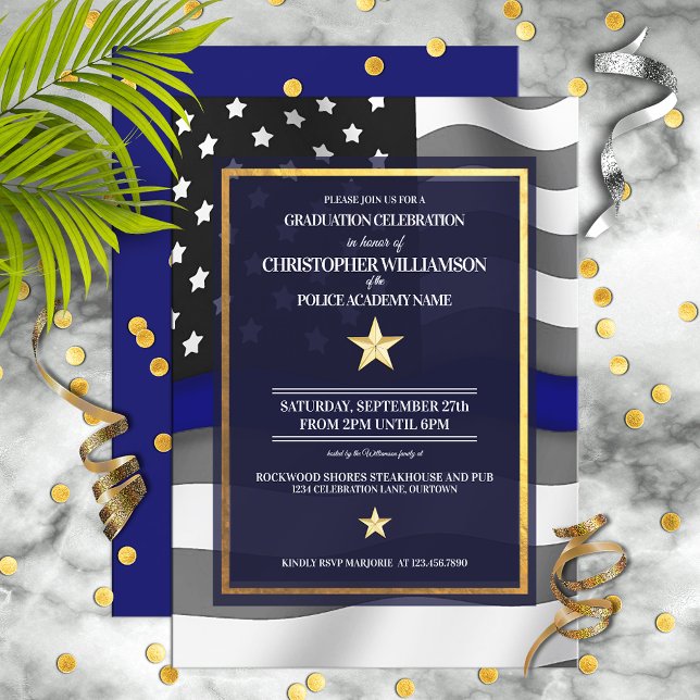 Police Academy Graduation Party Invitation (Creator Uploaded)