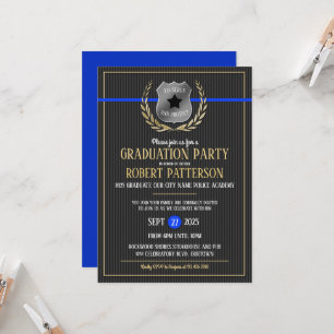 Police Academy Graduation Party Invitations