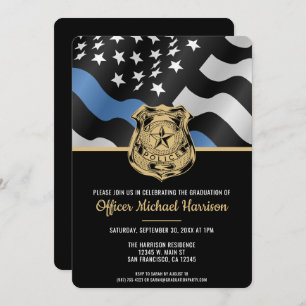 Police Academy Graduation Party Law Enforcement Invitation