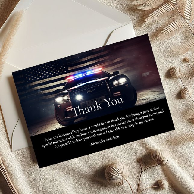 Police Academy Graduation Thank You Card (Creator Uploaded)