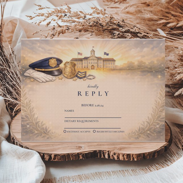 Police Academy Honors Graduation Event RSVP Card (Creator Uploaded)