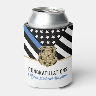 Police Academy Law Enforcement Graduation Can Cooler