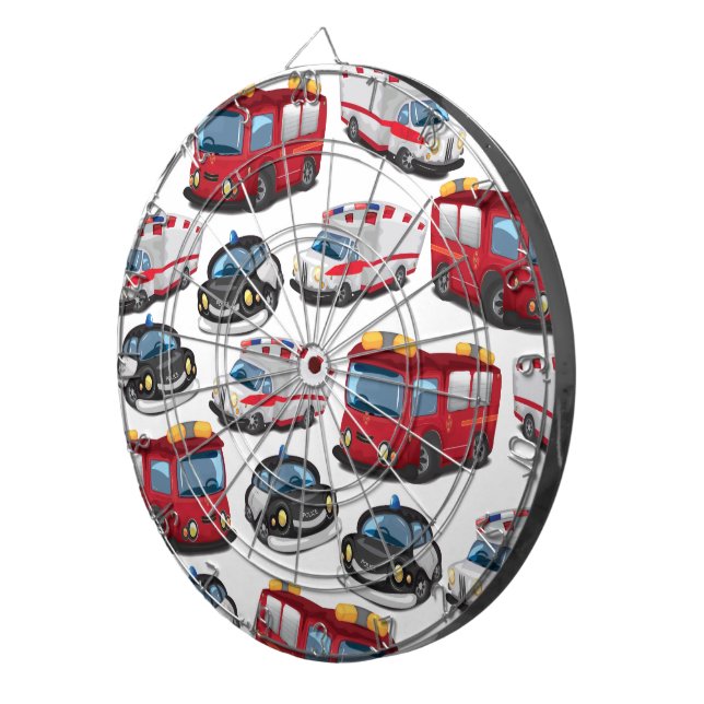 Police, Ambulance and Fire Service transport Dartboard (Front Right)