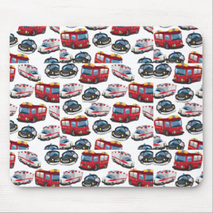 Police, Ambulance and Fire Service transport Mouse Pad