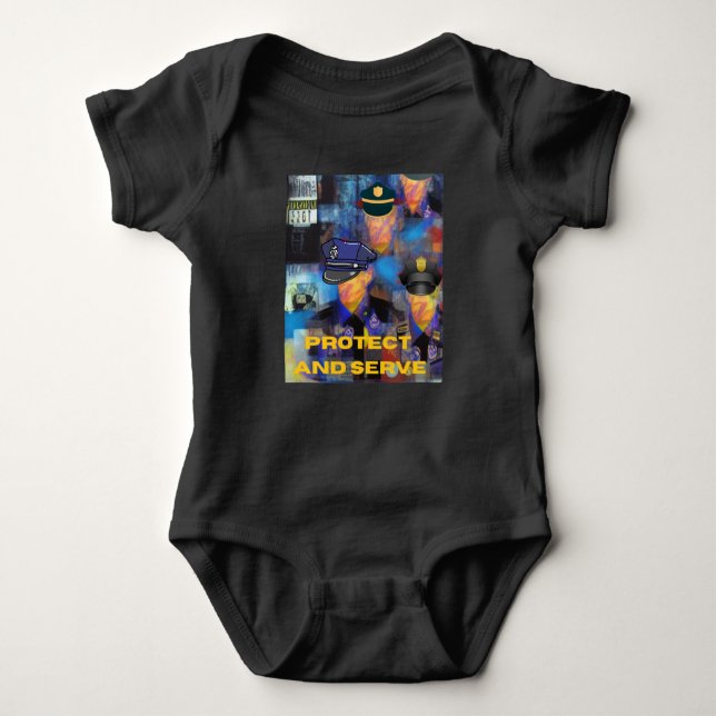 Police Appreciation Baby Bodysuit (Front)