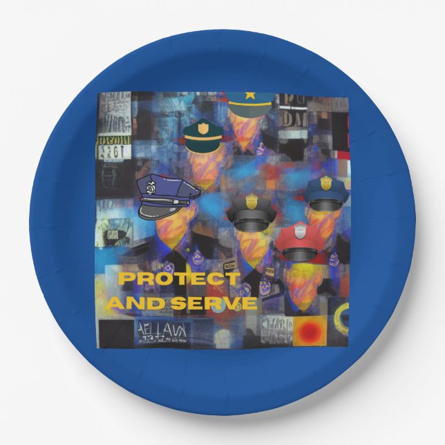 Police Appreciation Paper Plate (Front)