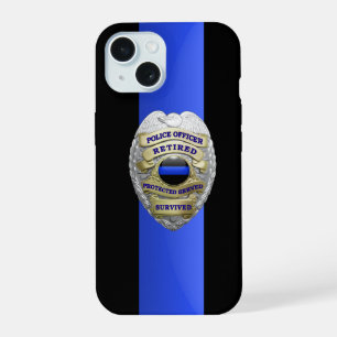 Police Badge - Thin Blue Line iPhone 15 Case