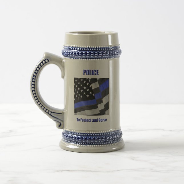 Police Beer Stein (Left)