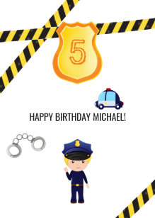 Police Birthday Cards Zazzle Co Nz