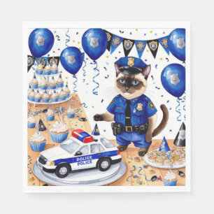 Police Birthday  Napkin