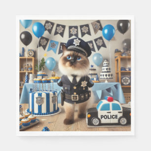 Police Birthday  Napkin