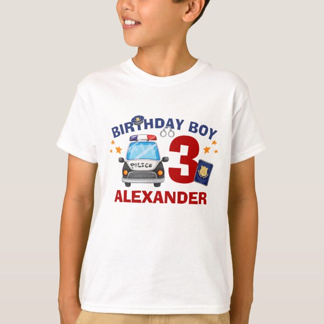 Police birthday T-Shirt (Front)