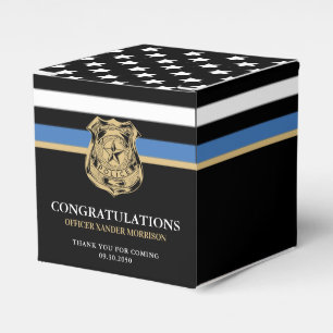 Police Blue Line Flag Graduation Congratulations Favour Box