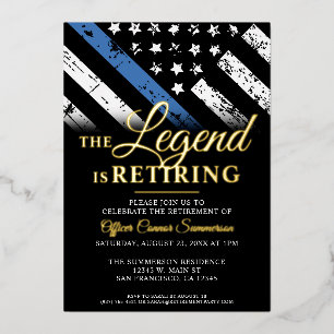 Police Blue Line Flag Law Enforcement Retirement