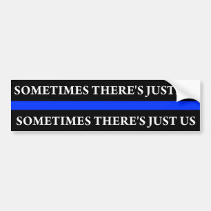 Police Blue Thin Line Bumper Sticker(Justice) Sticker