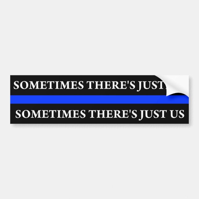 Police Blue Thin Line Bumper Sticker(Justice) Sticker (Front)