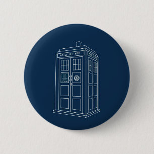 Police Box 6 Cm Round Badge