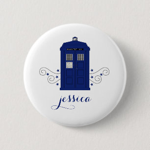 Police Box Swirls Button