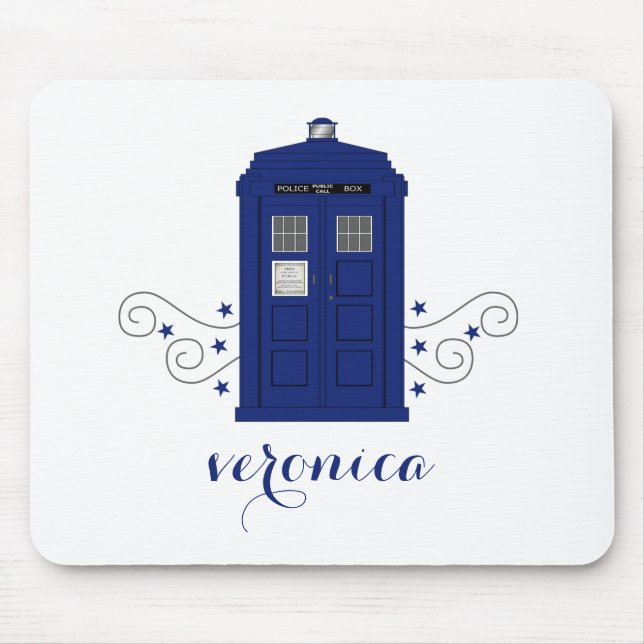 Police Box Swirls Mousepad (Front)