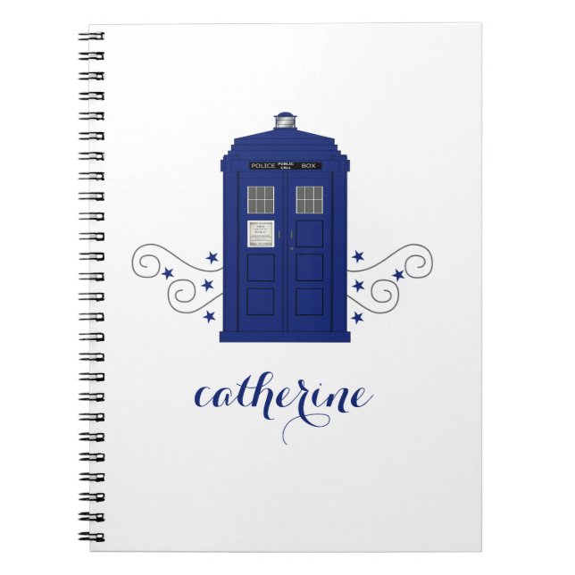 Police Box Swirls Notebook (Front)