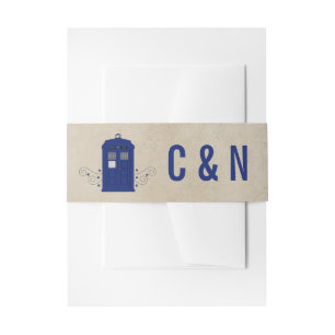 Police Box Wedding Belly Bands v6 Invitation Belly Band