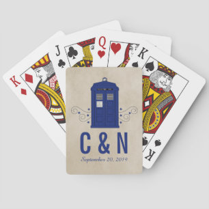 Police Box Wedding Playing Cards v6
