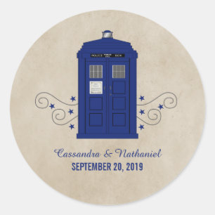 Police Box Wedding Stickers v6