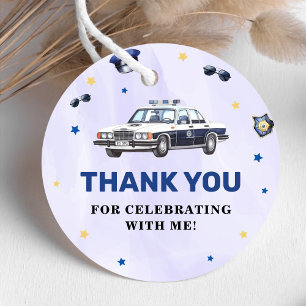 Police Boy 1st Birthday Party  Favour Tags