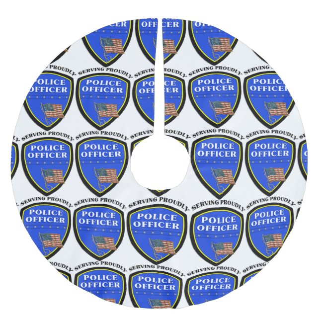 Police Brushed Polyester Tree Skirt (Front)