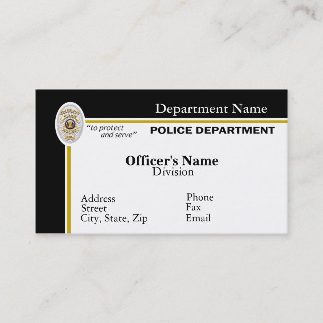 Police Business Card (Front)