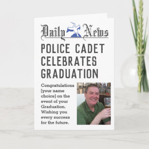Police Cadet Graduation Card to Personalise