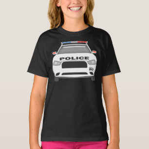 Police Car 911 Youth Girls Shirt