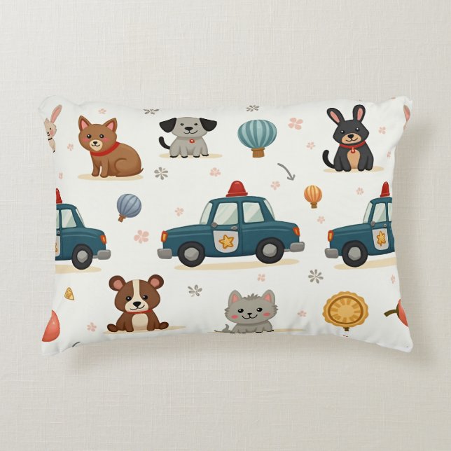 Police car Accent Pillow (Front)