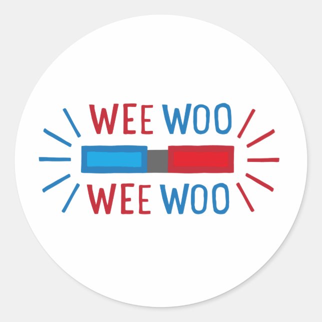 Police Car Ambulance Fire Engine Classic Round Sticker (Front)