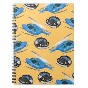 Police Car and helicopter Notebook